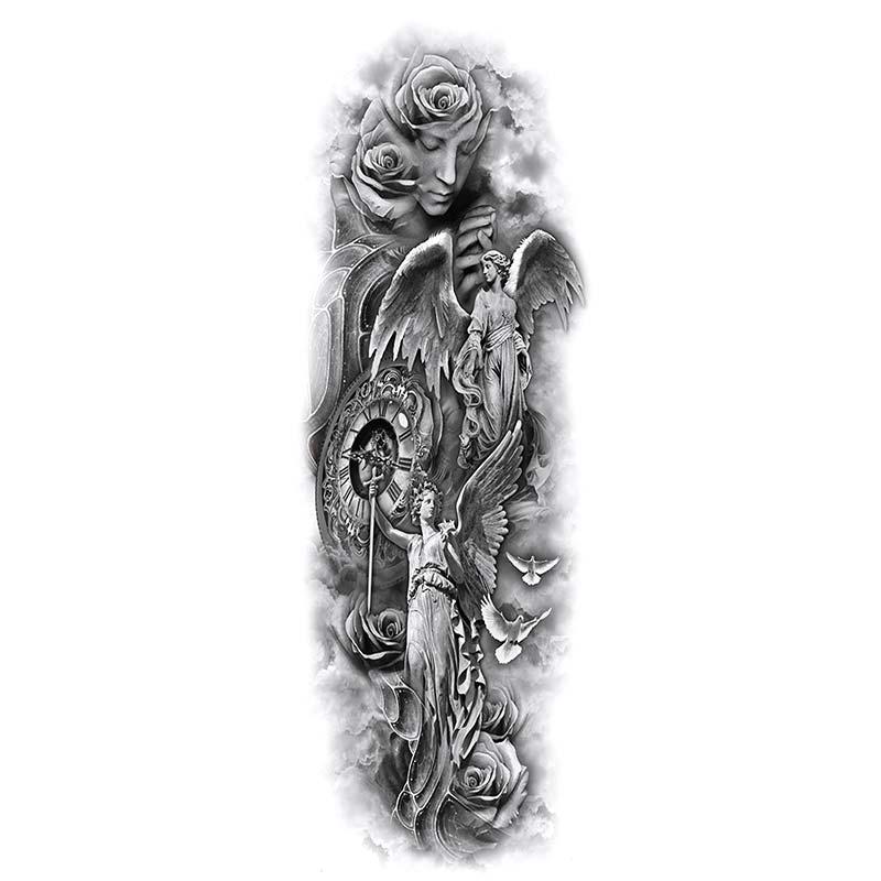 Buy Unisex Sexy Long Full Arm Clock Temporary Tattoos Body Leg Art Sleeve Tattoos Sticker Tattoo Decal At Affordable Prices — Free Shipping, Real Reviews With Photos — Joom 800_x_800_jpg