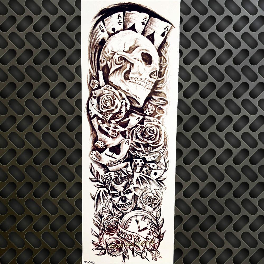 Buy 1Pc Rose Skull Punk Big Flower Arm Temporary Tattoo Armband Waterproof Fake Black At Affordable Prices — Free Shipping, Real Reviews With Photos — Joom 1000_x_1000_jpg