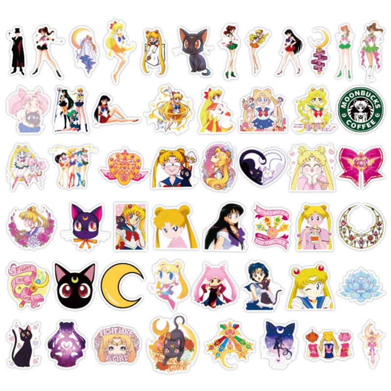 buy 100pcs waterproof pvc sailor moon stickers skateboard motorcycle suitcase guitar laptop girl diy graffiti sticker kid classic toy at affordable prices free shipping real reviews with photos joom