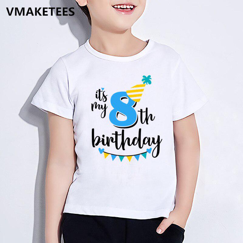 buy kids happy birthday number 1 9 letter print tshirt girls boys funny birthday gift number tshirt bab at affordable prices free shipping real reviews with photos joom