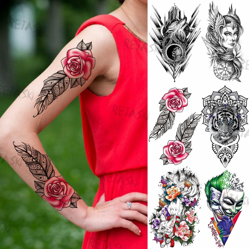 Henna Piuma Rosa Fiore Tatuaggi Temporanei Per Donne Uomini Adulto Falso Guerriero Tigre Clown Fox Tatuaggio Adesivo Fai Da Te Tatoos Bracciale Acquista In Modo Economico — Spedizione Gratuita, Recensioni Reali Con 1024_x_1024_jpg
