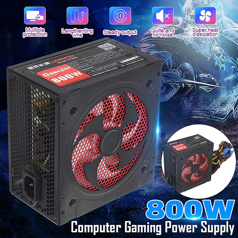 800W Gaming PC Power Supply PFC Silent Fan ATX 20 4pin 12V PC Computer Original 