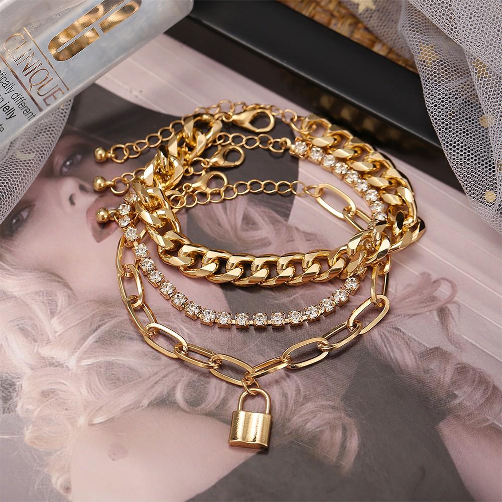 Hari ini emas 916 kami berharga rm165 per gram sahaja sayang , mur mur cik rahh uolls. Kaufe Mode Retro Multilayer Lock Dicke Kette Armband Personalisiertes Gold Armband Schmuck Accessoires Geschenk Zum Besten Preis Im Online Shop Bei Joom