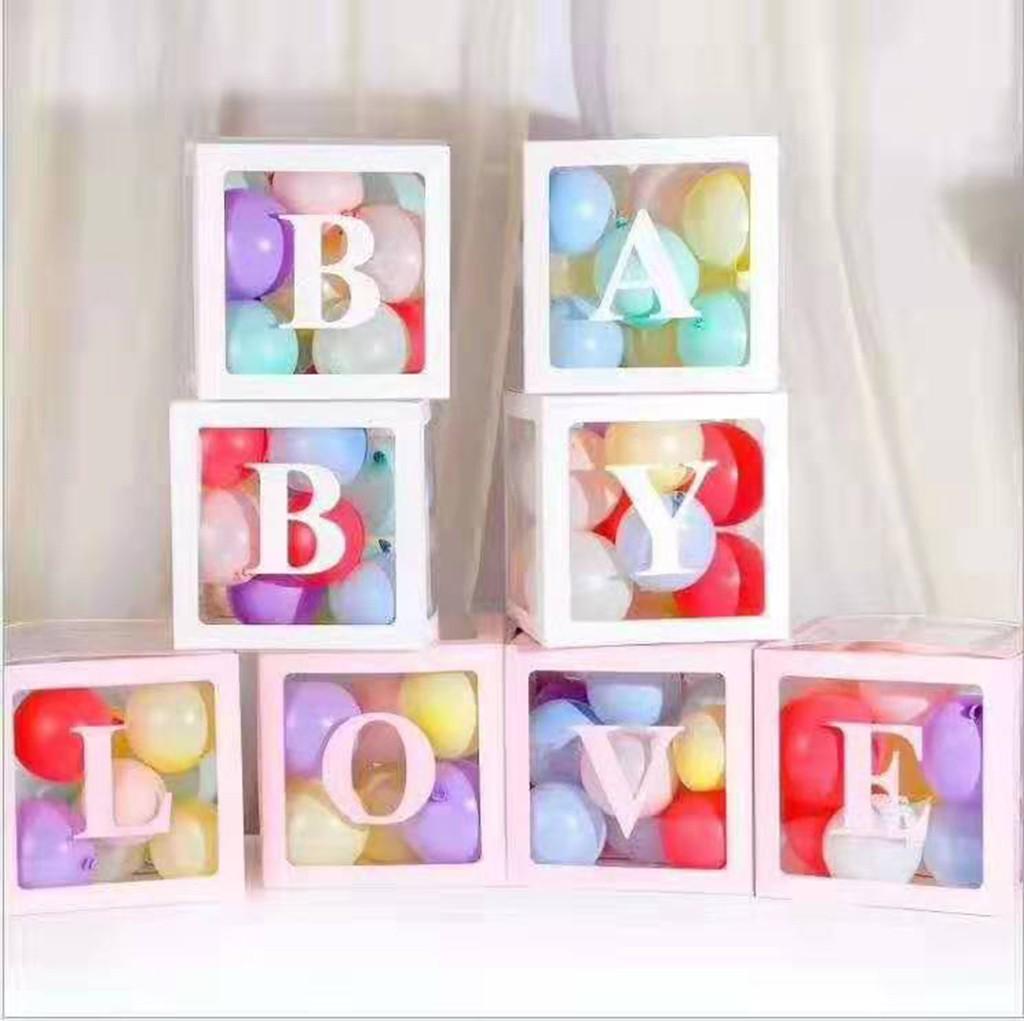 We helped our girlfriend ana olga throw a baby shower for claudia and we decided to go with the royal princess theme inspired by juicy . Buy Transparent Gift Boxes Letter A Z Kid Birthday Baby Shower Party Decoration Supplies At Affordable Prices Free Shipping Real Reviews With Photos Joom