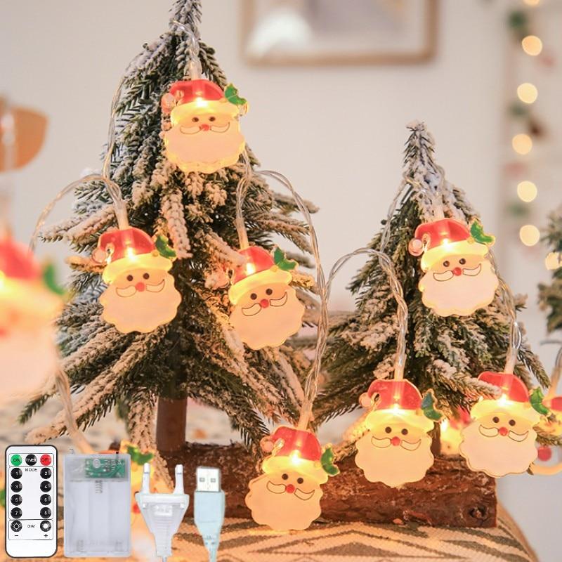 Solar christmas lights blue lights, 72ft 200 led 8 modes solar string lights, waterproof solar fairy lights for xmas tree, garden, patio, home, holiday, . Buy Led Christmas Tree Santa Snowman Garland String Lights New Year 2022 Decor Home Lamp Bedroom Living Room Hoilday Garden Lighting At Affordable Prices Free Shipping Real Reviews With Photos Joom