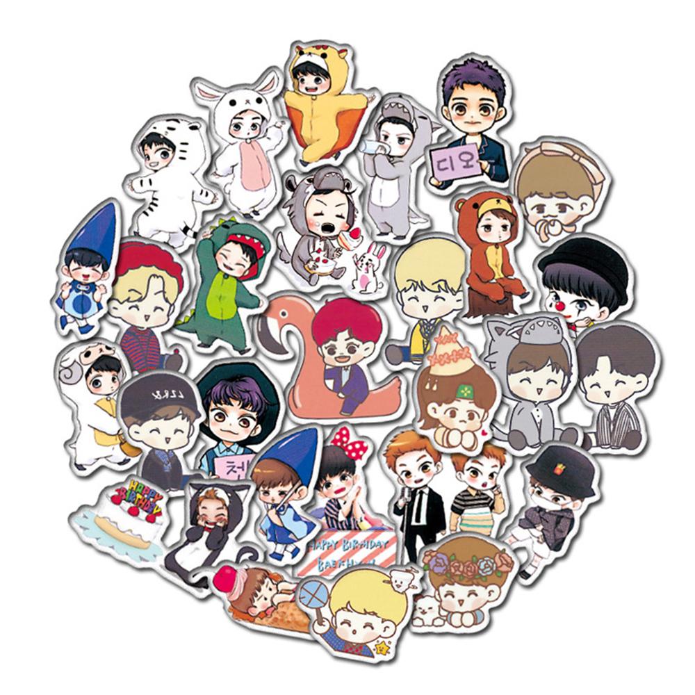 buy 59pcs cartoon exo korean group stickers for refrigerator car helmet diy gift box bicycle guitar notebook skate trunk at affordable prices free shipping real reviews with photos joom