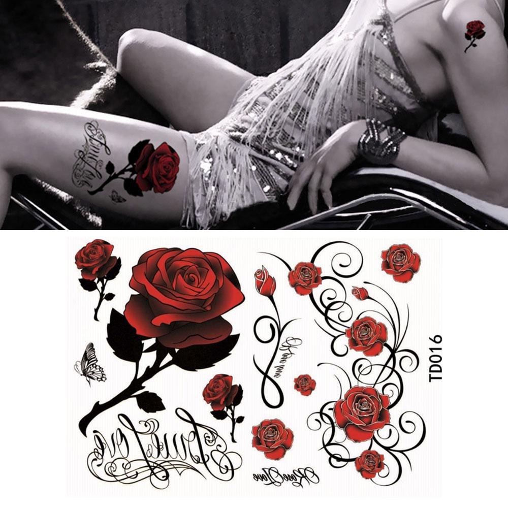 Buy Rose Rosse Fiori Adesivi Tatuaggi Temporanei Body 3D Rose Tatuaggi Impermeabile At Affordable Prices — Free Shipping, Real Reviews With Photos — Joom 1000_x_1000_jpg