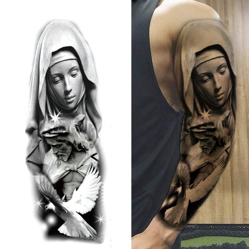 Buy 1Pcs Large Arm Sleeve Tattoo Lion Crown King Rose Waterproof Temporary Tatoo Sticker Wild Wolf Tiger Men Full Skull Totem Tatto At Affordable Prices — Free Shipping, Real Reviews With Photos — 800_x_800_jpg