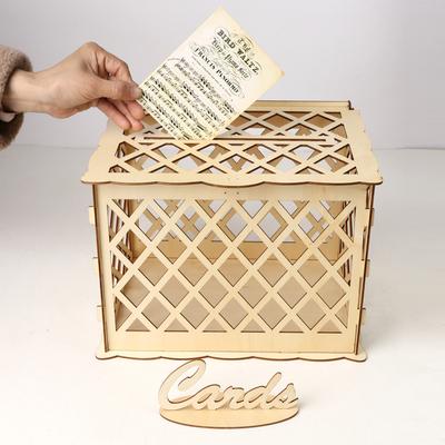 Rustic Wedding Card Box Birthday Party Diy Wooden Gift Case Lock Weddings Decor Buy At A Low Prices On Joom E Commerce Platform