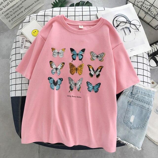 Jul 20, 2022 · outfit dengan gaya ala korea selatan membuatnya terlihat tampil lebih berani dari pria pada umumnya. Buy Harajuku Butterfly Print Y2k Tops Aesthetic Vintage Femme T Shirt Summer Woman Gothic Aesthetics Loose T Shirts At Affordable Prices Free Shipping Real Reviews With Photos Joom