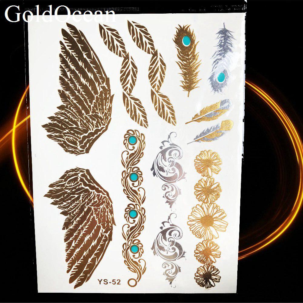 1Pc Piuma D'oro Metallico Tatuaggio Temporaneo Adesivo Ragazza Corpo Braccio Arte Donne Clavicola Acquista In Modo Economico — Spedizione Gratuita, Recensioni Reali Con Foto — Joom 1000_x_1000_jpg