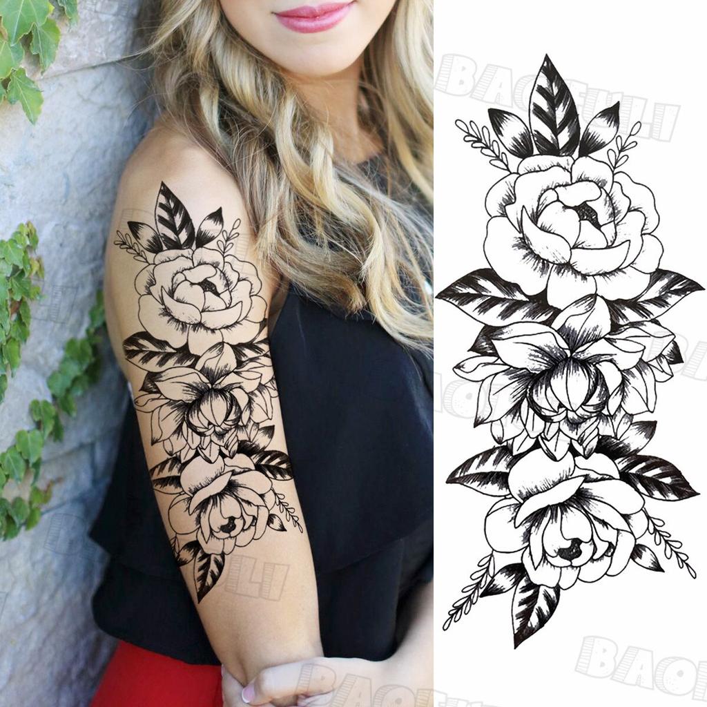 3D Black Realistic Rose Flower Temporary Tattoos For Women Adult Tiger Dragon Deer Fake Tattoo Sticker Sexy Half Sleeve Tatoo Acquista In Modo Economico — Spedizione Gratuita, Recensioni Reali Con Foto — Joom 1024_x_1024_jpg