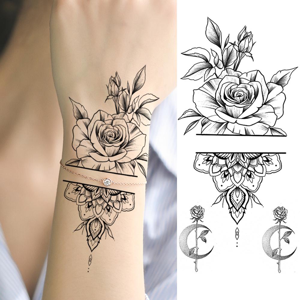 Esempio Tattoo Mandala Rose Arm Opzioni