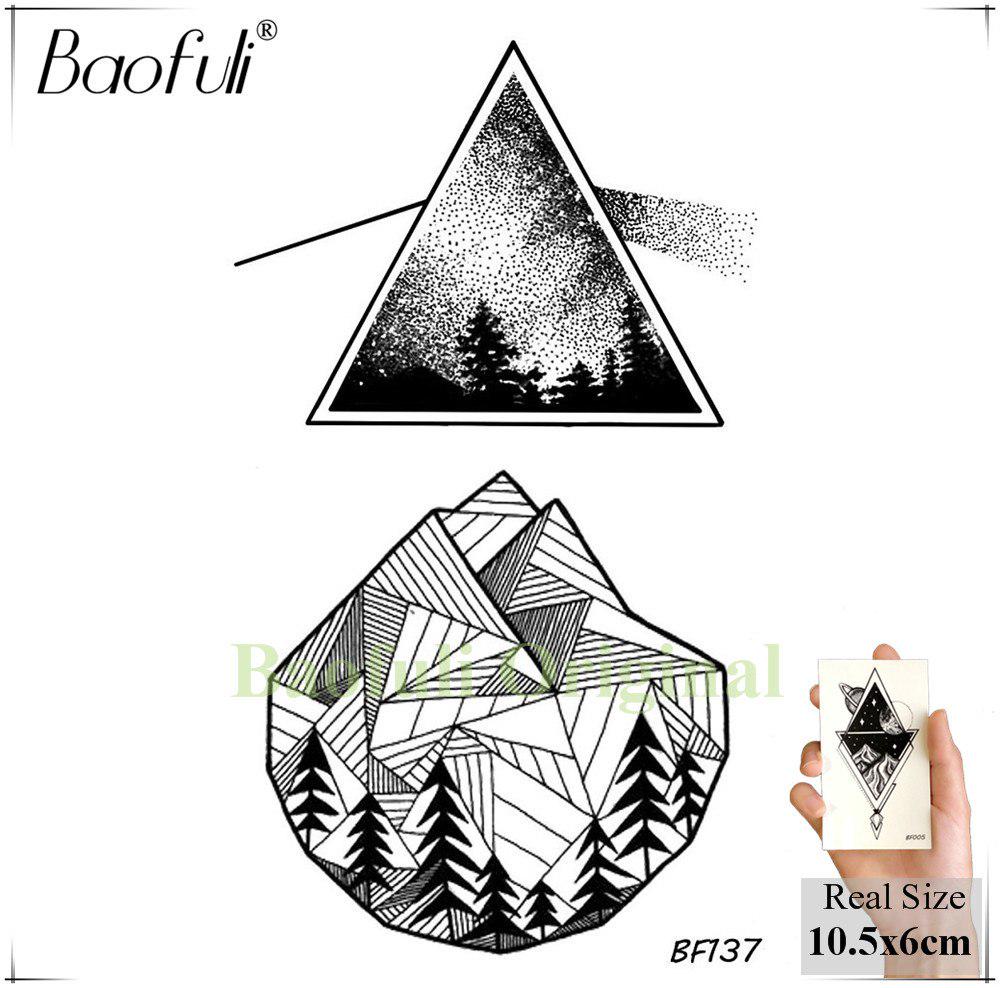 1Pc Men Universe Planets Tattoo Triangolo Nero Fake Tatoos Body Art Adesivo Temporaneo Acquista In Modo Economico — Spedizione Gratuita, Recensioni Reali Con Foto — Joom