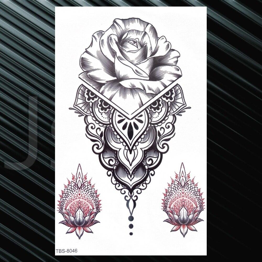 Buy Lotus Henna Lace Temporary Tattoos For Women Beauty Black Owl Fake Jewelry Tattoo Mandala Rose Flower Waterproof Tatoo Body Hand At Affordable Prices — Free Shipping, Real Reviews With Photos — Joom 1000_x_1000_jpg