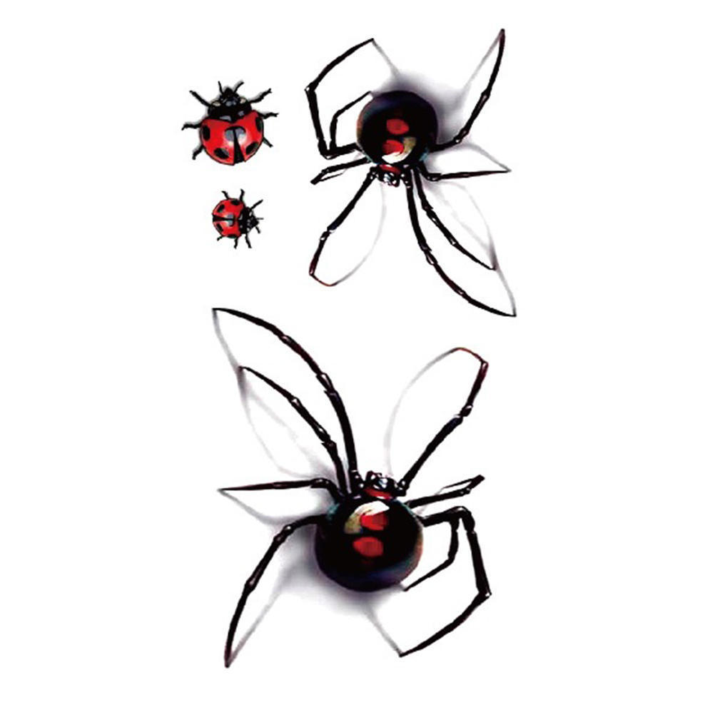 Buy Waterproof Tattoo Stickers 3D Color Spiders Insects Temporary Tattoos Sticker At Affordable Prices — Free Shipping, Real Reviews With Photos — Joom