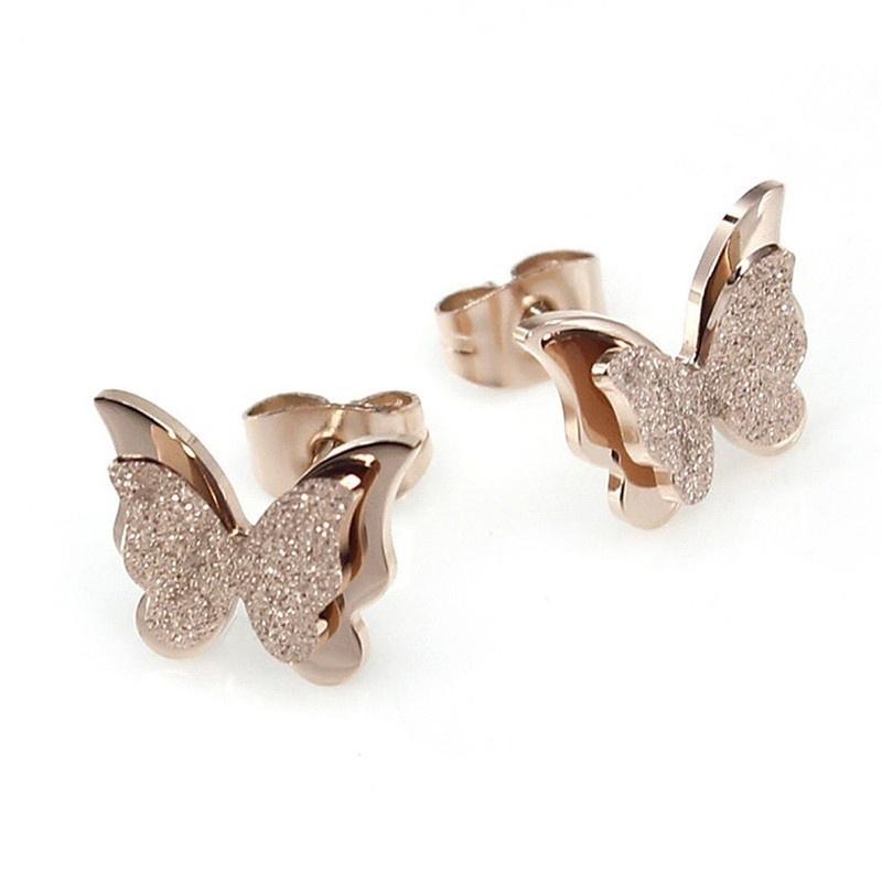 Watching butterflies bask in the sun or flit from flower to flower has to be one of the 20 great pleasures of gardening. Buy Women Cute Double Frosted Bling 3d Butterfly Stainless Steel Earrings At Affordable Prices Free Shipping Real Reviews With Photos Joom