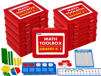 Math Manipulative Toolbox Gr 2 3 At Lakeshore Learning - Stunning Vintage Illustration - Retina