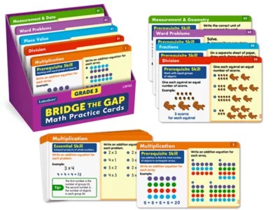 Bridge The Gap Math Practice Cards Gr 1 - Gorgeous Colorful Texture - Mobile