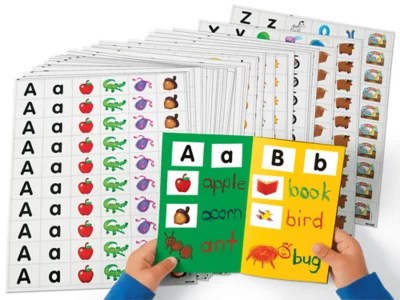 alphabet picture stickers at lakeshore learning