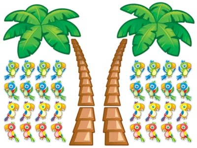 Looking for inspiration for fall bulletin boards or classroom doors? Tropical Trees Bulletin Board Set At Lakeshore Learning