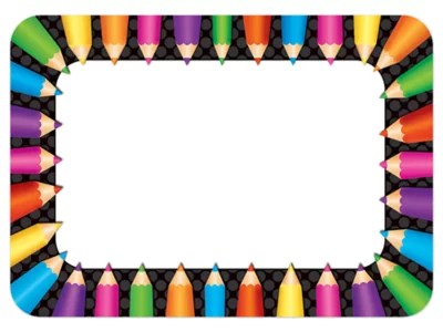 colored pencil name tags at lakeshore learning
