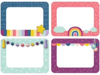 oh happy day name tags variety pack at lakeshore learning