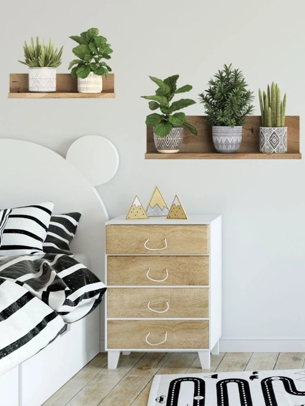 potted plants print wall sticker shein usa