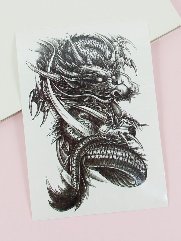 1Sheet Chinese Dragon Pattern Tattoo Sticker | Shein In 799_x_600_webp