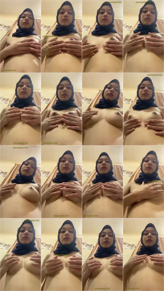 hijab biru cakep 18yo suka colmek bugil (2)