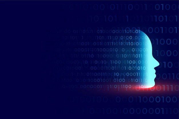 artificial intelligence binary code concept wallpaper design