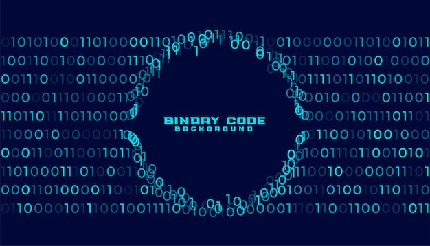 digital binary code data techno concept background design