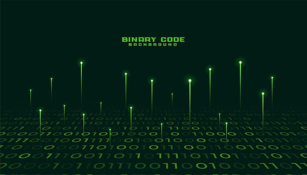 digital binary code streaming matrix background design