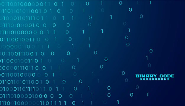 futuristic binary code pattern techno concept background design