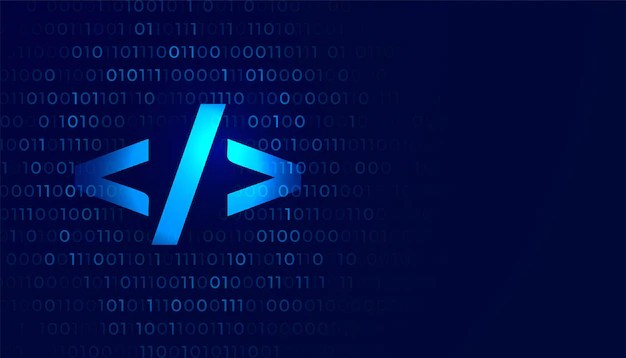 futuristic virtual binary code tech concept background design