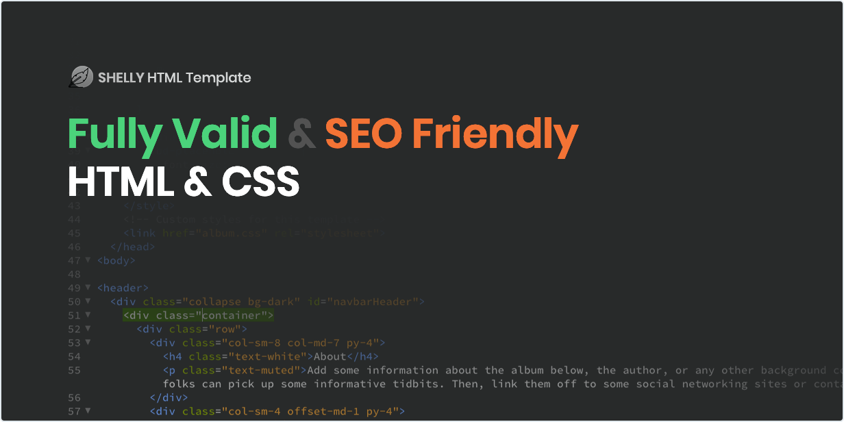 Fully Valid & SEO Friendly HTML & CSS