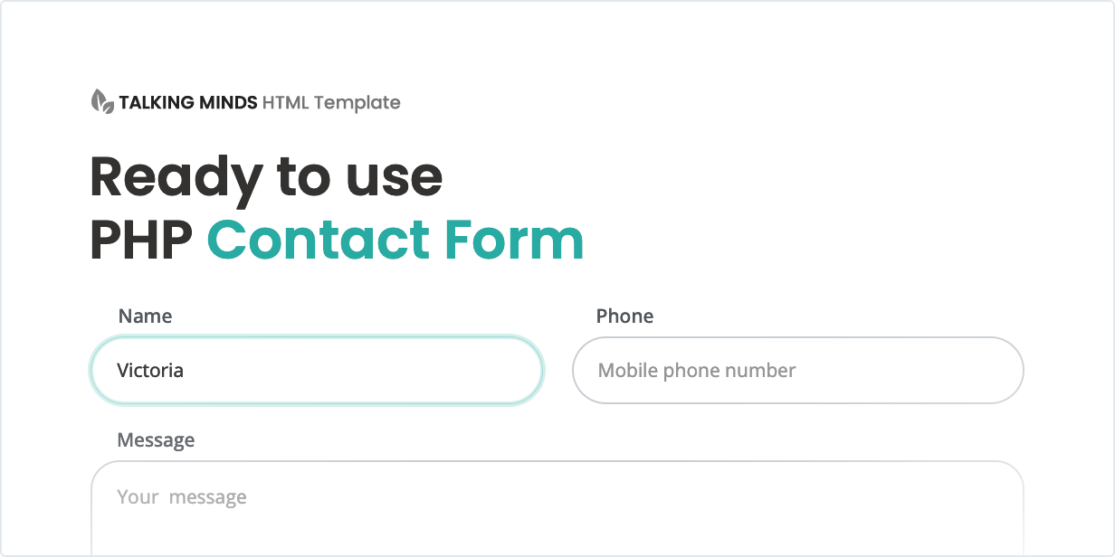Ready to use PHP Contact Form