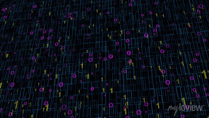 Background Animation Using Binary Code Row Matrix Backdrop Algorithm - Light Patterns - Beautiful Mobile Collection