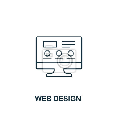 Web Design Icon Thin Outline Style From Design Ui And Ux Icons Fototapete Fototapeten Umreissen Vermarktung Abstrakt Myloview De