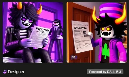 Gamzee Homestuck Getting Eviction Papers In Roblox By InkuShel Iu 1128946