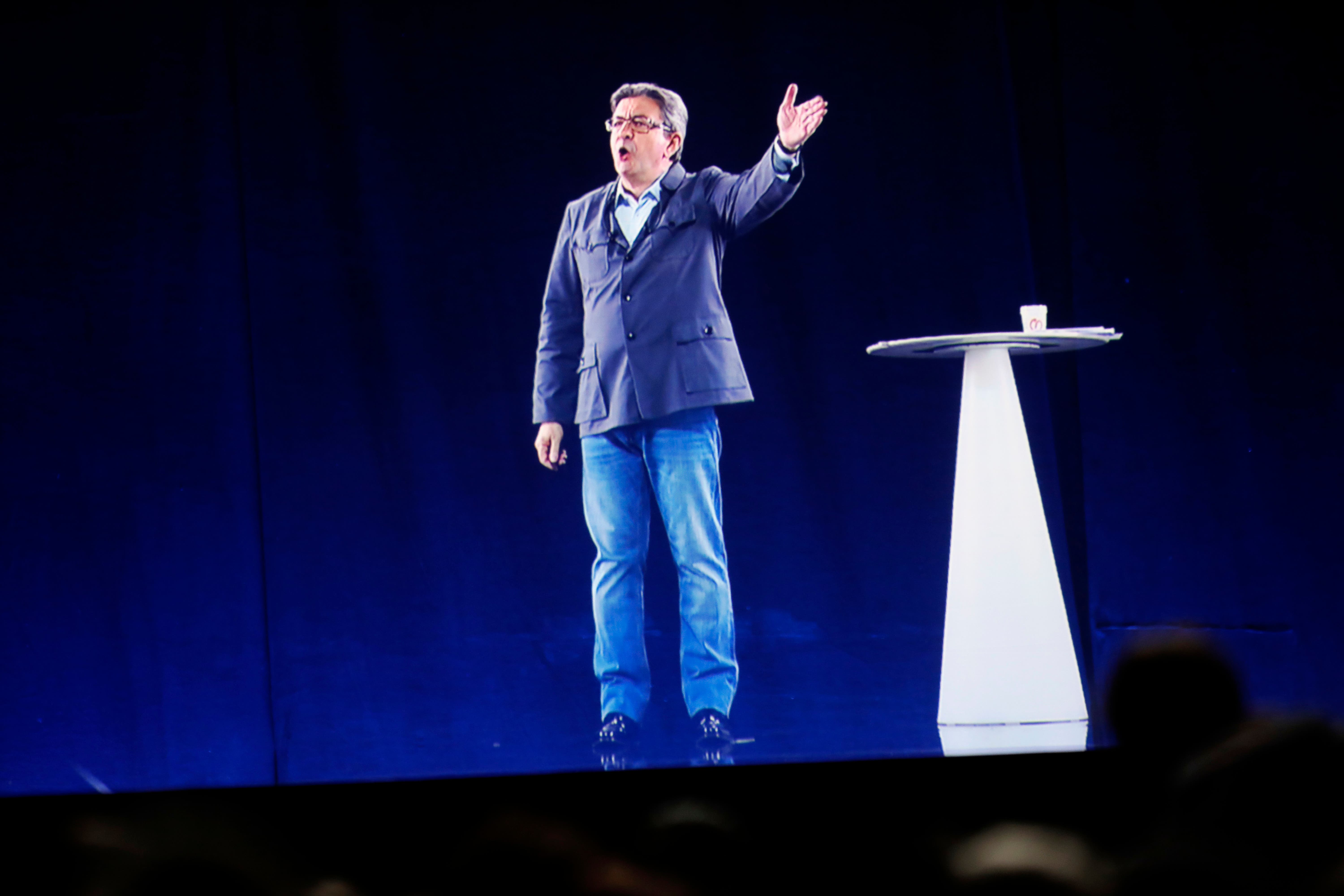 picture Hologram Jean Luc Melenchon melenchon setzt auf hologramme