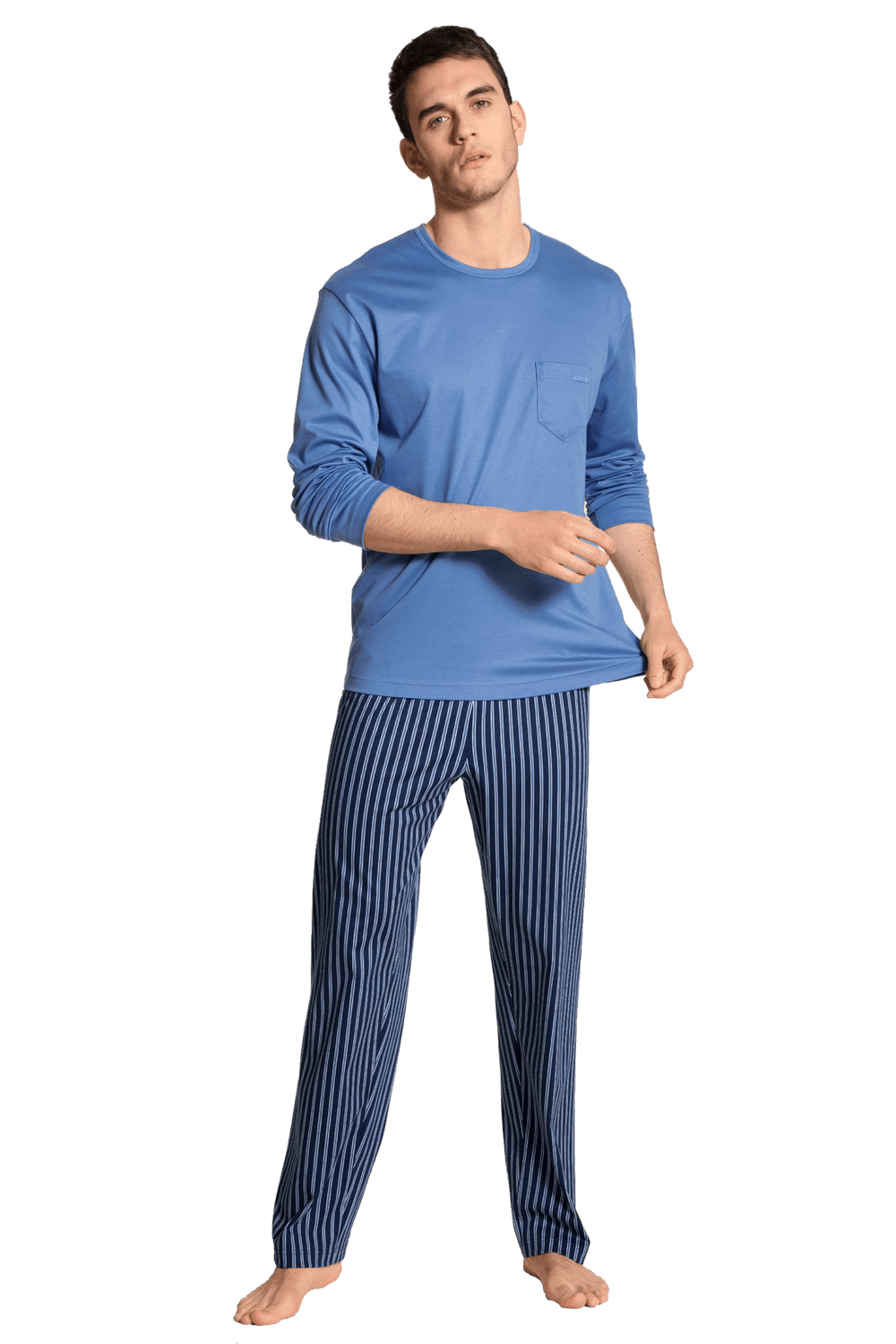 Pyjamas für herren aus baumwolle, leinen und seide