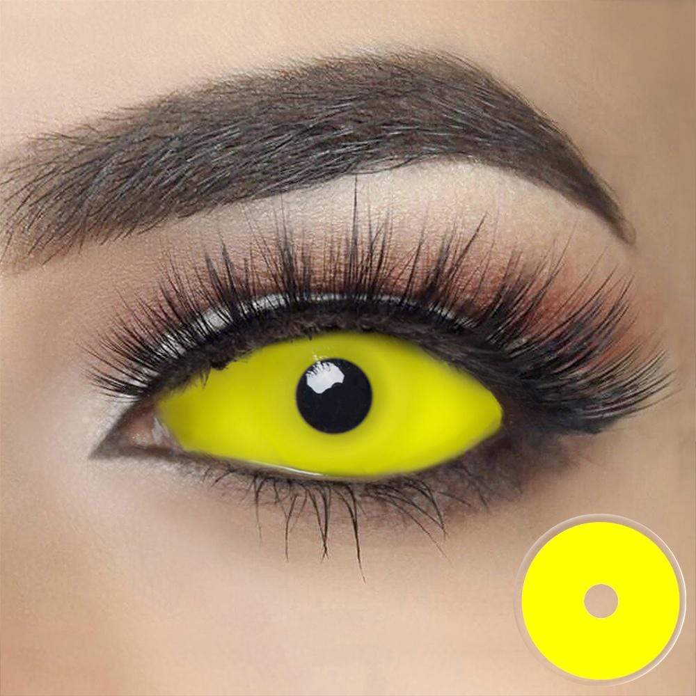 23+ Nice Blind Sclera Contacts - Yellow Sclera Halloween Lenses - These are not a mesh pattern;