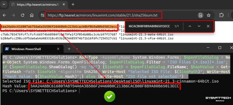 How To Verify Linux Mint Iso On Windows 10 Sysnettech Solutions Youtube - Best Minimal Pictures in Retina