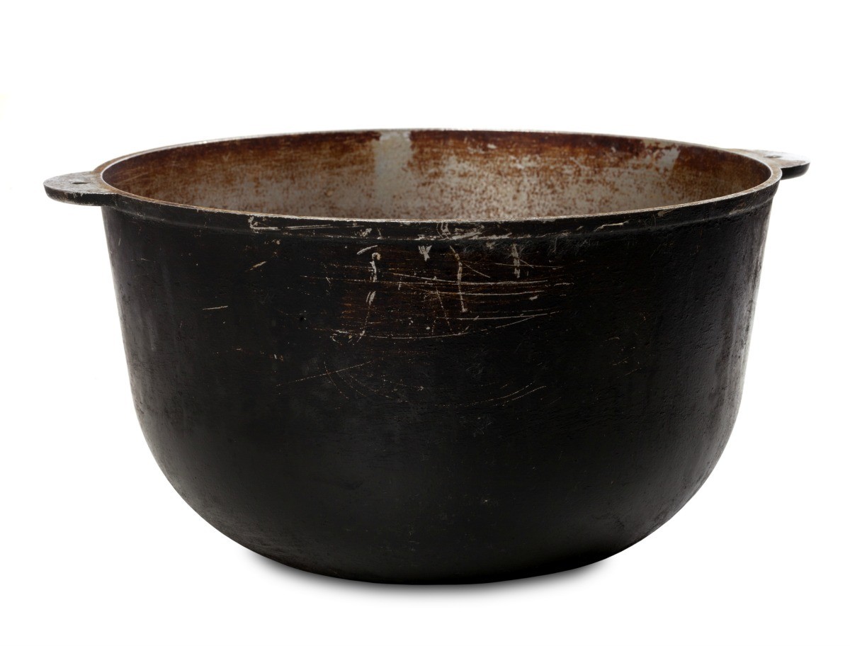 Cleaning a smelly cast iron pot?
