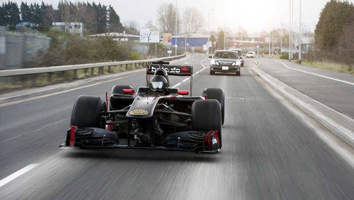 F1 Car On The Street