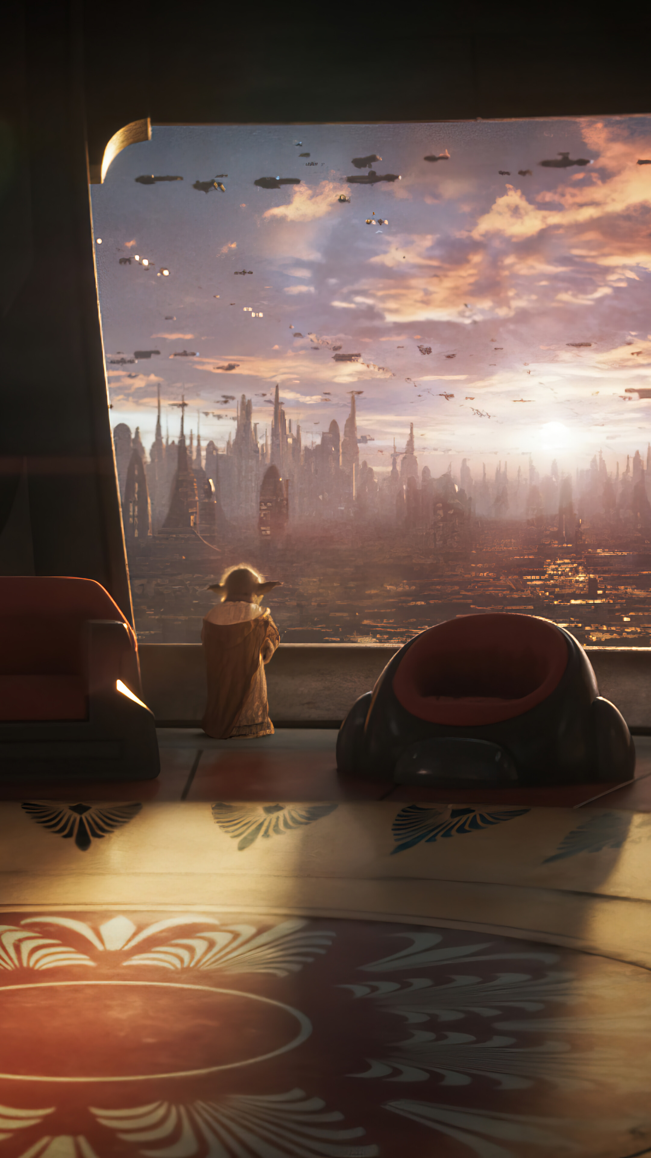 1081x1921 top 14 best star wars hd and 4k wallpapers for phone and pc>. Star Wars Eclipse Master Yoda Art Wallpaper Iphone Phone 4k 7971e