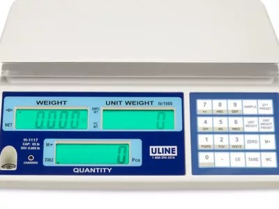 When the scale is set for manual accumulation: Uline Industrial Counting Scale 65 Lbs X 005 Lb H 1117 Uline