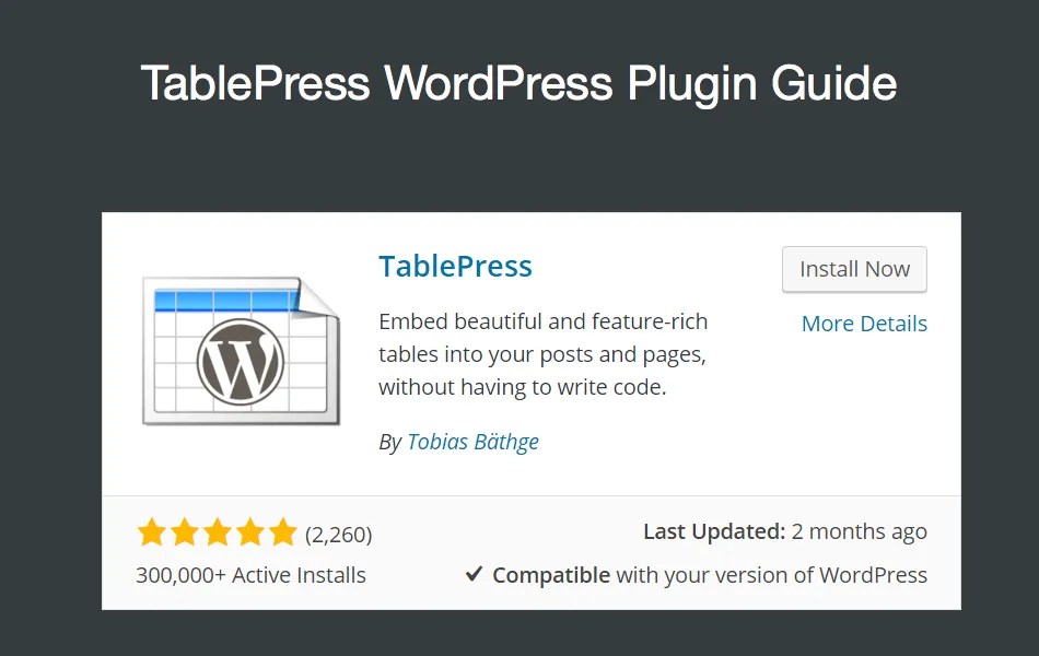 I'm sorry, but i'm not familiar with the tablepress plugin. Tablepress Plugin Tutorial For Wordpress Users Webnots