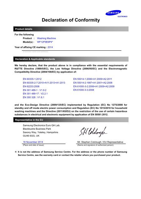 Samsung Lavatrice Wf12f9e6p4w Manuale D Istruzioni Pdf Manualsmania
